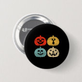 Vintage Halloween Pumpwomen Button (Vorne & Hinten)