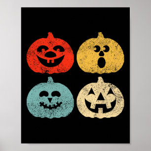Vintage Halloween Pumpwomen Poster
