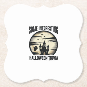 Vintage-Halloween-Quiz Geist Mond T-Shirt Design_1 Untersetzer