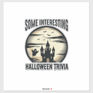 Vintage-Halloween-Quiz-Geister-Mond-Shirt-Design_1 Aufkleber