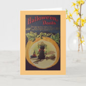 Vintage Halloween-Rategruß-Karte Karte (Gelbe Blume)