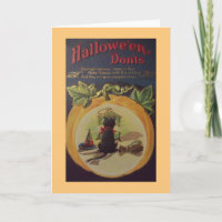 Vintage Halloween-Rategruß-Karte