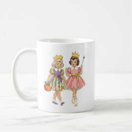 Vintage Halloween Retro Kids in Princess-Kostüm Kaffeetasse