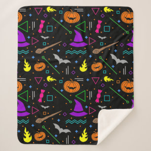 vintage halloween retro memphis 1980er sherpadecke