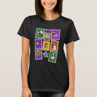 Vintage Halloween Retro-Porto-Briefmarke T-Shirt