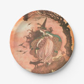 Vintage Halloween-Rock-Papierplatte Pappteller (Vorderseite)