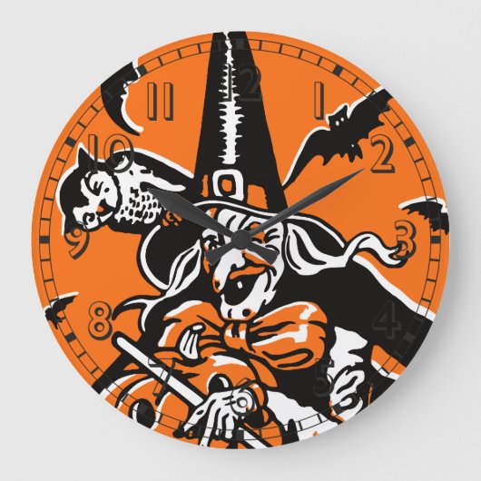 Vintage Halloween-Roulette Große Wanduhr (Vorderseite)