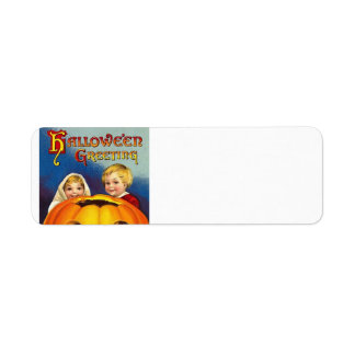 Vintage-Halloween-Rücksende-Adressetiketten