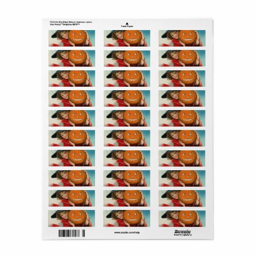 Vintage Halloween-Rücksendeadresse (Vorne)