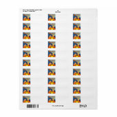 Vintage Halloween-Rücksendeadressen-Aufkleber (Vorne)