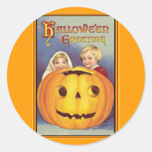 Vintage Halloween Runder Aufkleber
