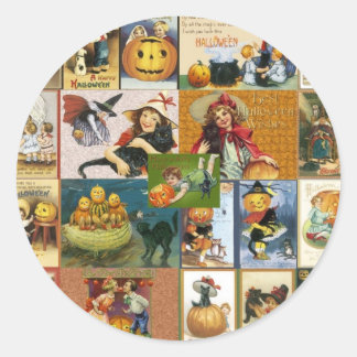 Vintage Halloween Runder Aufkleber