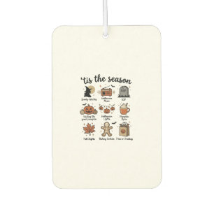 Vintage-Halloween-Saison-Checkliste-Shirt-Design_1 Autolufterfrischer