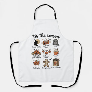 Vintage-Halloween-Saison-Checkliste-Shirt-Design_1 Schürze
