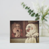 Vintage Halloween-Scare-Karte Postkarte (Stehend Vorderseite)