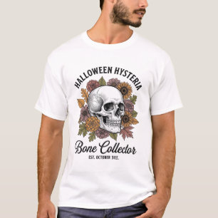 Vintage-Halloween-Schädel-Knochen-Sammler-Shirt-De T-Shirt