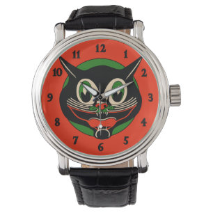 Vintage Halloween-Schwarze Armbanduhr