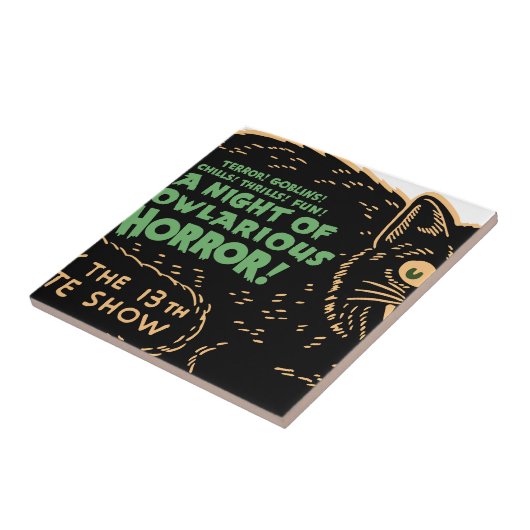 Vintage Halloween-Schwarze Fliese (Seite)