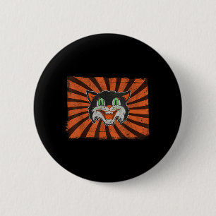 Vintage-Halloween-Schwarze-Katze-Fan-Fun-Geschenk- Button