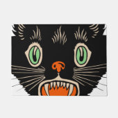 Vintage Halloween-Schwarze Katze Fußmatte (Vorderseite)