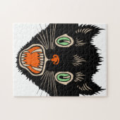 Vintage Halloween-Schwarze Katze Puzzle (Horizontal)