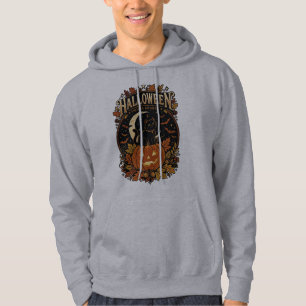 Vintage-Halloween-Schwarze-Katze-und-Kürbis-Hoodie Hoodie