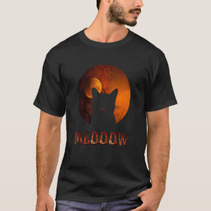 Vintage-Halloween-Schwarze-Katzen-Kostüm maun Sonn T-Shirt