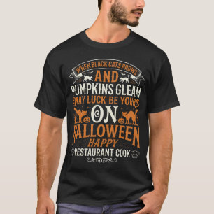 Vintage Halloween Schwarze Katzen und Kürbisse Res T-Shirt
