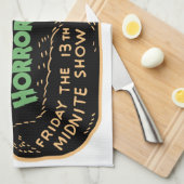 Vintage Halloween-Schwarze Küchentuch (Viertel Falte)