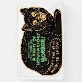 Vintage Halloween-Schwarzkatze Banner (Vertikal)