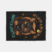 Vintage Halloween-Schwarzkatze, nur ein Haufen H Fleecedecke (Vorderseite (Horizontal))