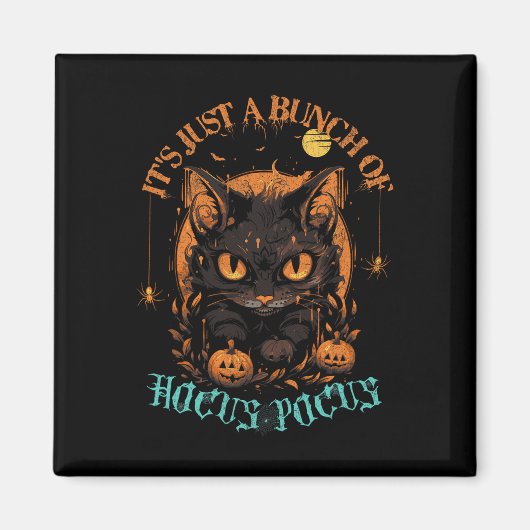 Vintage Halloween-Schwarzkatze, nur ein Haufen H Magnet (Vorne)