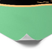 Vintage Halloween-Schwarzkatze Poster (Ecke)