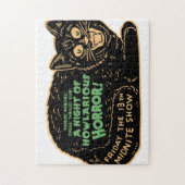 Vintage Halloween-Schwarzkatze Puzzle (Vertikal)