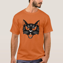Vintage Halloween-Schwarzkatze T-Shirt