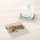 Vintage Halloween-Schwarzkatzen Glasuntersetzer (Schrägansicht)