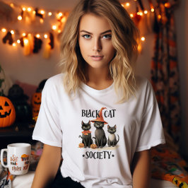 Vintage Halloween-Schwarzkatzen T-Shirt