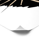 Vintage Halloween-Schwarzkatzenkatze Poster (Ecke)