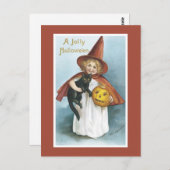 Vintage Halloween-Schwarzkatzenpostkarte Postkarte (Vorne/Hinten)