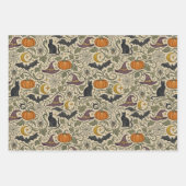 Vintage Halloween Scrollwork Geschenkpapier Set (Vorderseite 3)