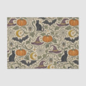 Vintage Halloween Scrollwork Seidenpapier (Vorderseite)