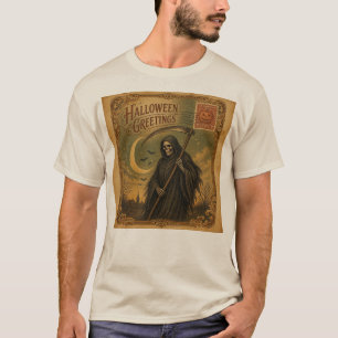 Vintage-Halloween-Sense-Reaper-Postkarte T-Shirt