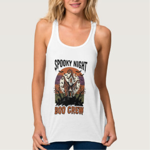 Vintage-Halloween-Shirt Boo Night Spukhaus Ar Tank Top