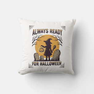 Vintage-Halloween-Shirt für Fans der spooky Season Kissen