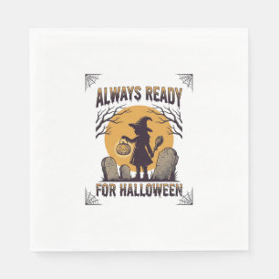 Vintage-Halloween-Shirt für Fans der spooky Season Serviette