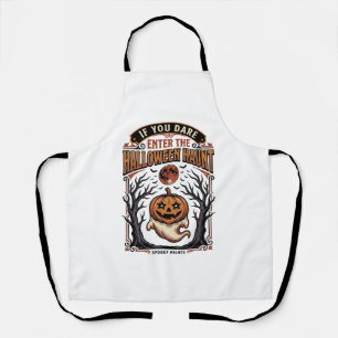 Vintage-Halloween-Shirt Gruseliger gravierter Kürb Schürze
