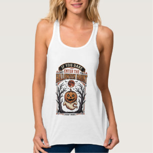 Vintage-Halloween-Shirt Gruseliger gravierter Kürb Tank Top