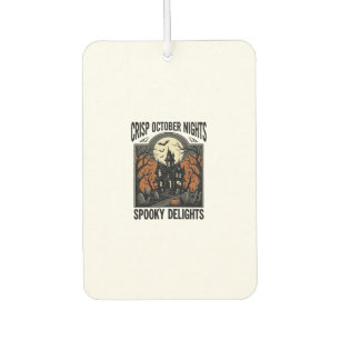 Vintage-Halloween-Shirt mit gruseliger Oktober-Nac Autolufterfrischer