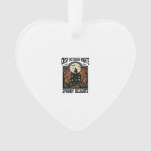 Vintage-Halloween-Shirt mit gruseliger Oktober-Nac Ornament