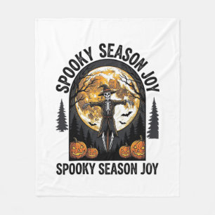 Vintage-Halloween-Shirt mit Vogelscheuchen-Mond-Ar Fleecedecke